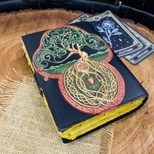 Journal en cuir ancien arbre