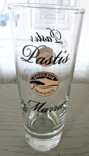 Grand verre tube pastis marra - verre,