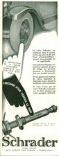 Publicité ancienne automobile valve Schrader 1930 issue de magazine 