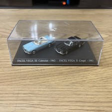 FACEL VEGA 3 Cabriolet 1963 et 2 Coupé 1961 Coffret Duo Atlas 1/87 en Boite