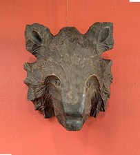 Applique tête d'ours - bois -