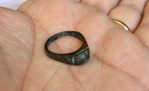 Rare bague romaine bronze - bague,