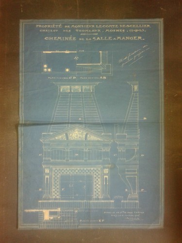 Plan cheminee chateau des - plan,