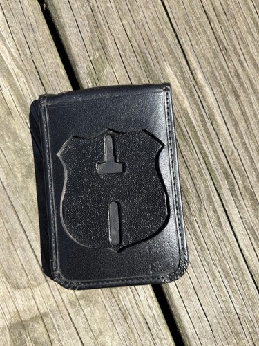 Vintage nypd leather badge - badge, &