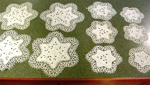 Vintage bobbin lace doily - lace,