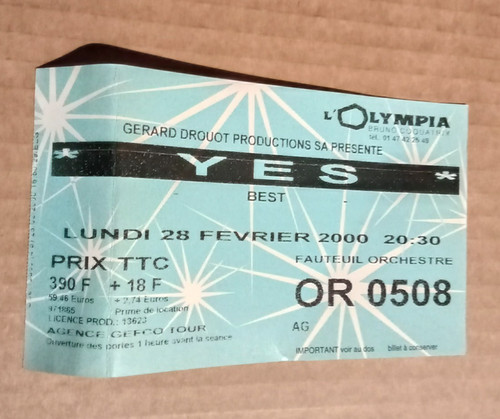 Ticket concert yes 28 02 - concert,
