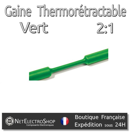 Gaine thermo rétractable - thermo, vert