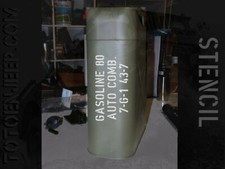 POCHOIR STENCIL MARQUAGE JERRYCAN JERRICAN GAS 1 . jeep willys dodge us ww2