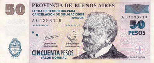Argentine pesos patacón - 50, 'patacón'