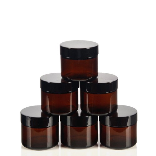 Boîtes verre rond ambre - rond, de