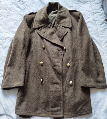 Manteau militaire kaki laine - manteau,