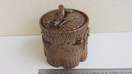 Ancien pot tabac grès - à, en