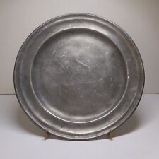 Assiette plate ronde vide-poche métal étain vintage art déco table maison N7948