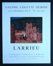 LARRIEU Affiche originale de 1976 Exposition Galerie Colette Dubois Paris
