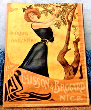 AFFICHE ORIGINALE CAISSON et BROCARD IMPRIMEUR MOULLOT FILS Ainé (MUCHA)    !!!