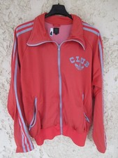 Veste CLUB ADIDAS rétro vintage orange sport jacket Trefoil felpa giacca L