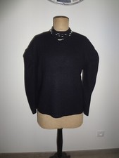 ZARA 42 44 PULL CHAUD HAUT BLEU MARINE DOUX TOP GILET PULL " ZARA "   Taille M=