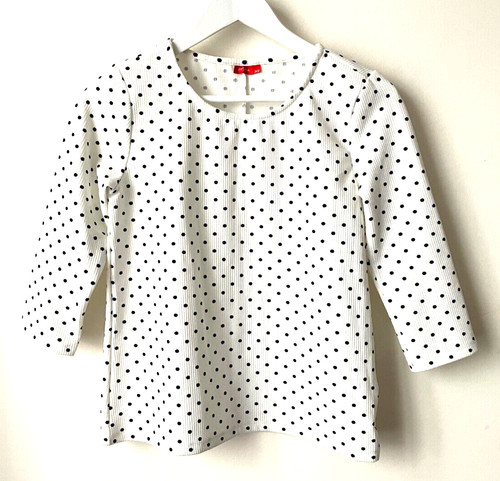 Haut blanc pois bleu - haut,