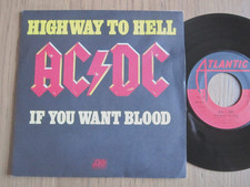 45T SP 7" ACDC HIGHWAY TO HELL 1979 ATLANTIC 11321 FRANCE - IN TOP CONDITION NM