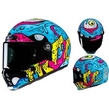 HJC Casque De Moto - V10 Squeeze MC28 - Casque Intégral Classique Vintage