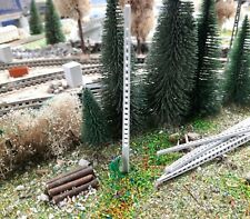 pylone ho lot 10 poteaux elec gris béton 1/87 décor train diorama maquette 56