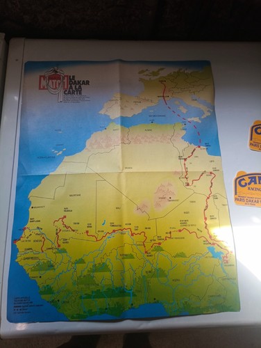 Poster 405t16 paris dakar 1990 - paris,