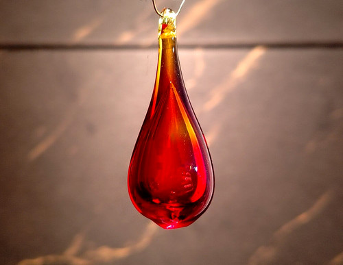 Pampille goutte verre - pampille, de