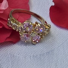 Bague vintage plaqué or motif