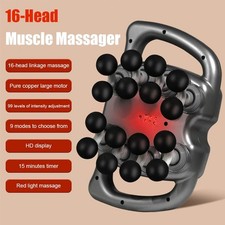 Professional Fascia Gun 16Head Muscle Massager Deep Tissue Vibration PainRelief#