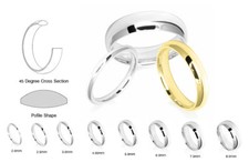 9ct Blanc D Profil en Forme De