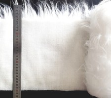 Tissu Fausse Fourrure Blanche Bandes Prédécoupées 5 x 150 CM Noel et fetes.