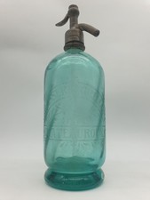 Siphon syphon eau seltz ancien verre bar bistrot Brasserie Grillon Chateauroux