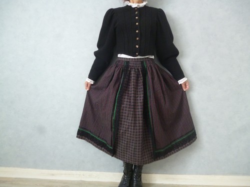 Ancienne jupe vintage dirndl - ancienne,