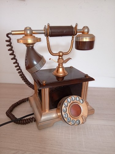 Téléphone rotatif vintage - téléphone,