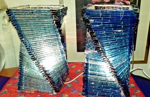 Couple sculpture lampes table - sculpture,