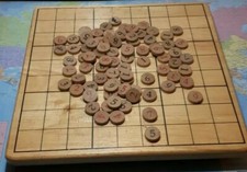 Vintage Sudoku Entierement en Bois , fait main avec ces 83 jetons en bois,TBE