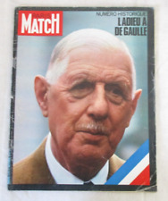 PARIS MATCH N°1124 NOV. 1970 NUMERO HISTORIQUE L'ADIEUR A DE GAULLE