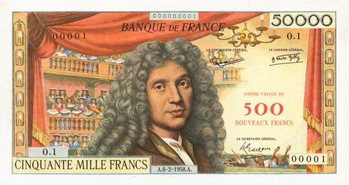 500 sur 50000 francs - 500,