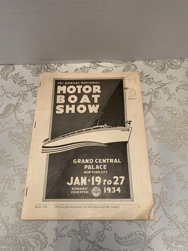 1934 motor boat show - boat, catalog