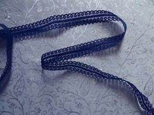 § GC106-110) dentelle couleur BLEU MARINE - largeur 27 mm - au mètre