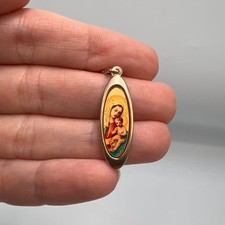 Ancien pendentif émaillé or