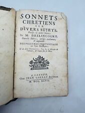Sonnets chrétiens sur divers sujets, divisés en quatre livres, par M. Drelincour