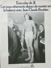 PUBLICITÉ PRESSE 1971 SOUS-VÊTEMENTS EVERYDAY DE JIL - JEAN-CLAUDE BOUTTIER BOXE