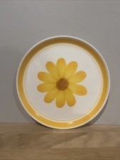 Assiette À Dessert Faïence Sarreguemines Et Digoin Modèle Roseline Fleur Jaune 