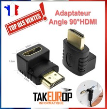 Adaptateur coudé raccord 90 degrés HDMI mâle – femelle - Coude Idéal écran