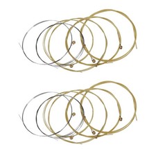 12x Metal Cordes pour Guitare Acoustique 1 Metre 1M Nouveau Y1Y91178