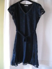 Robe ARMAND THIERY TAILLE 40 NEUVE BLEU MARINE DOUBLEE