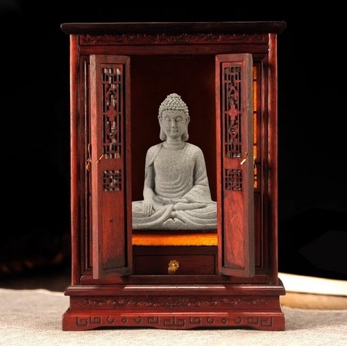 Natural rosewood buddha statue - rosewood,