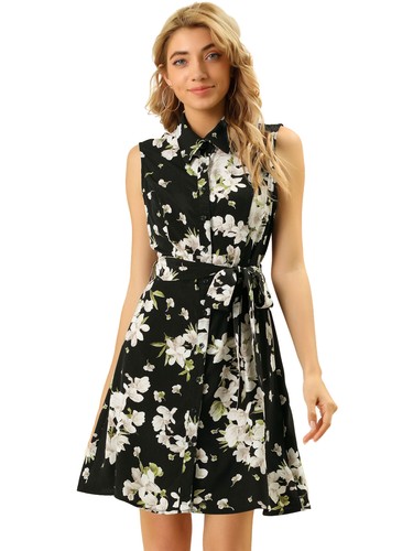 Femmes robes col - robes, imprimé
