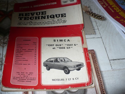 Revue technique simca 1307 gls - technique,